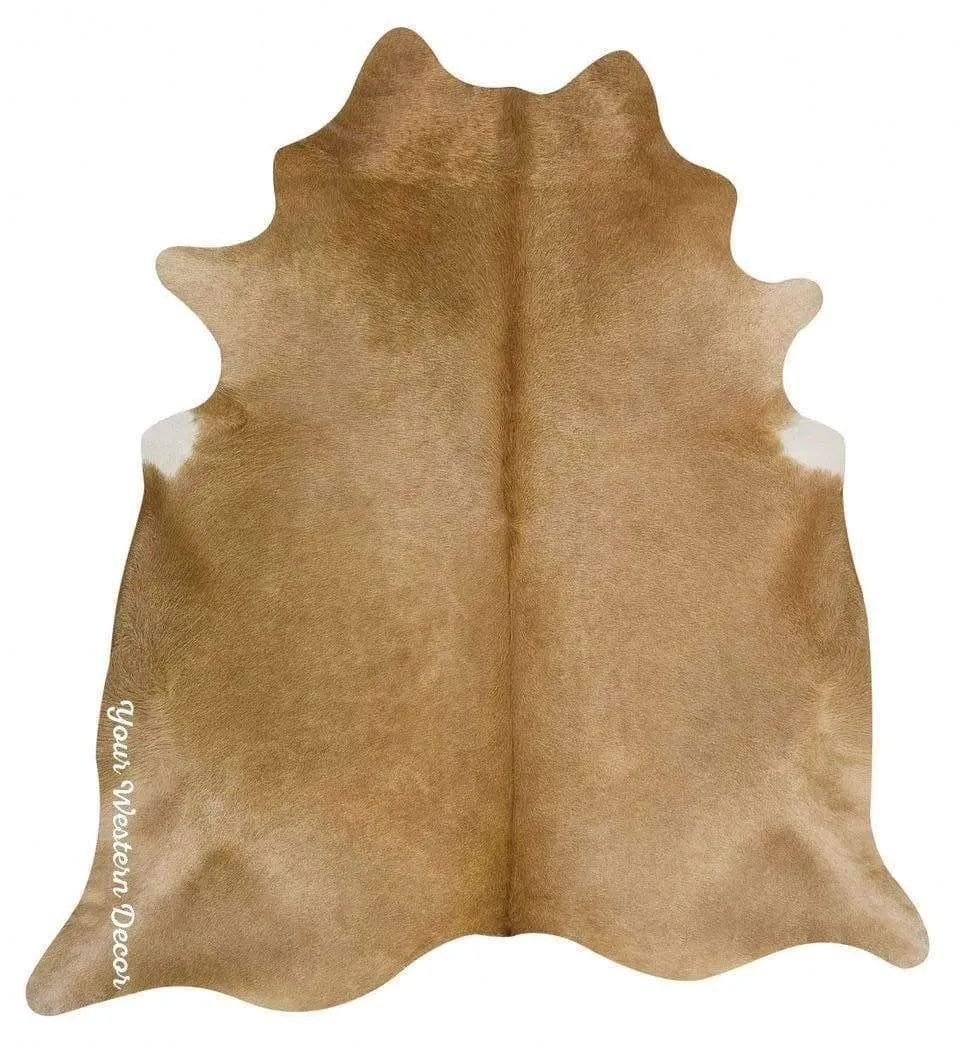 Premium Brazilian Palomino Cowhide Rug