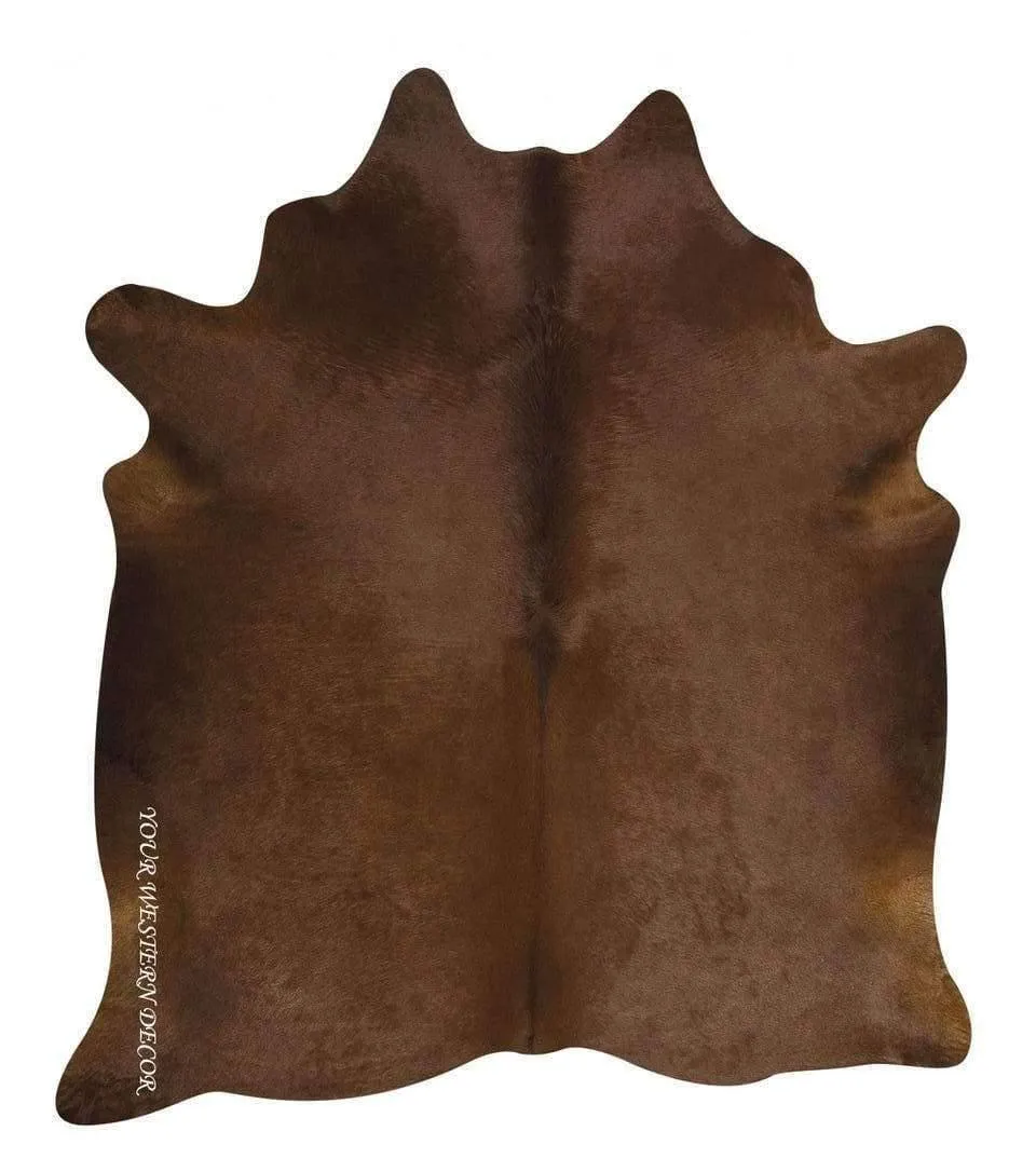 Premium Brown Brazilian Cowhide Rug wall decor, home accessories