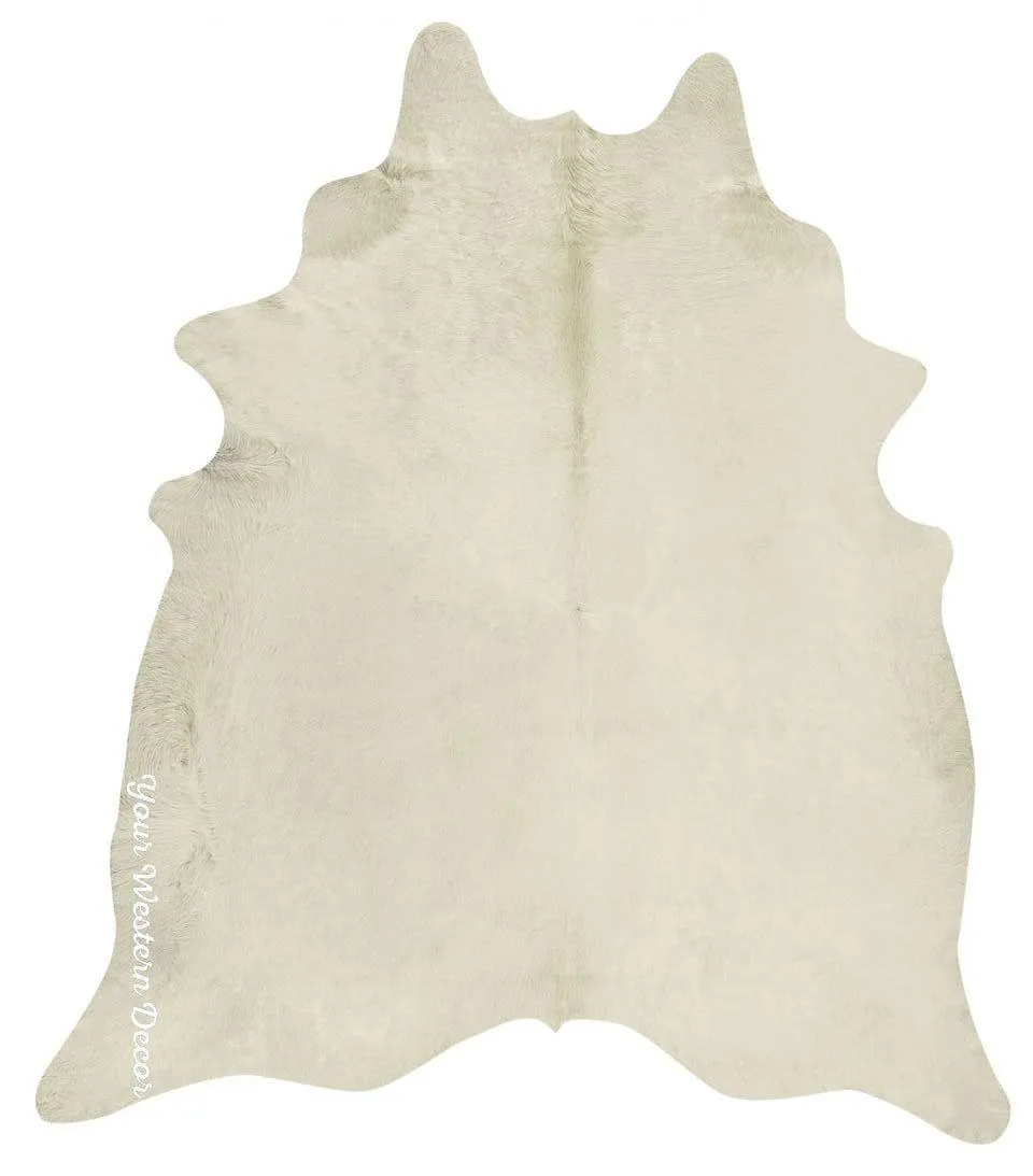 Premium Ivory Cowhide Rug