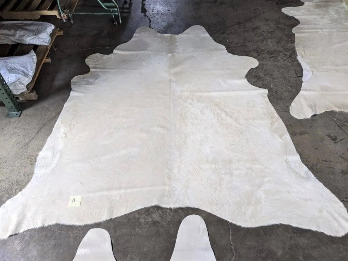 Premium Ivory Cowhide Rug