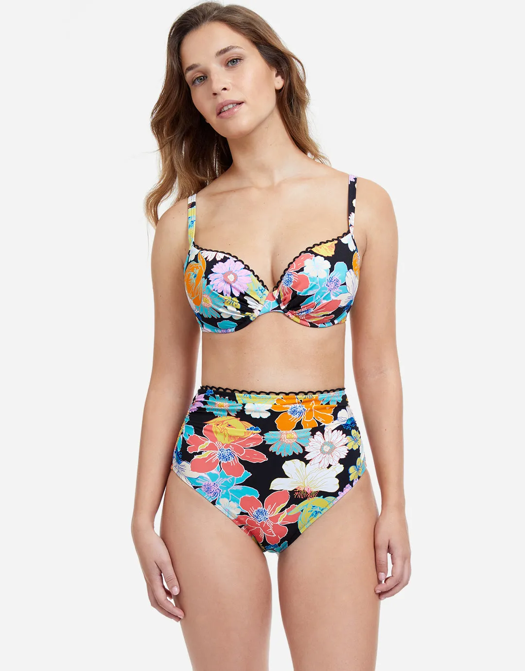 Profile Rising Sun D Cup Bikini Top - Black