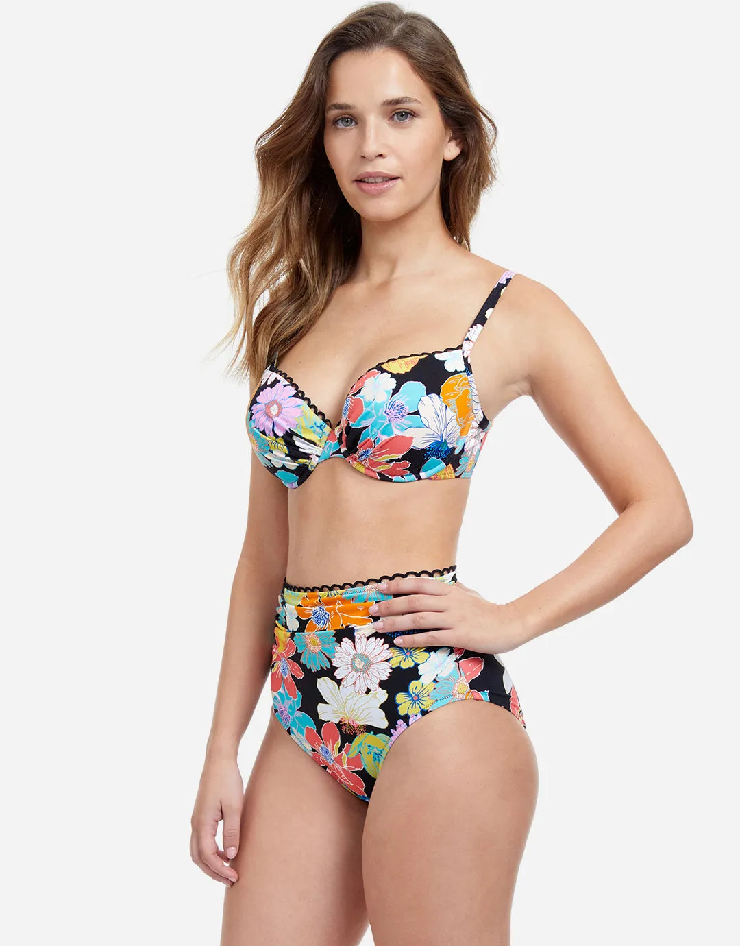 Profile Rising Sun D Cup Bikini Top - Black