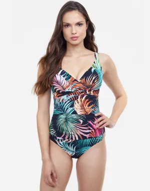 Profile Tropico V Neck Swimsuit - Black