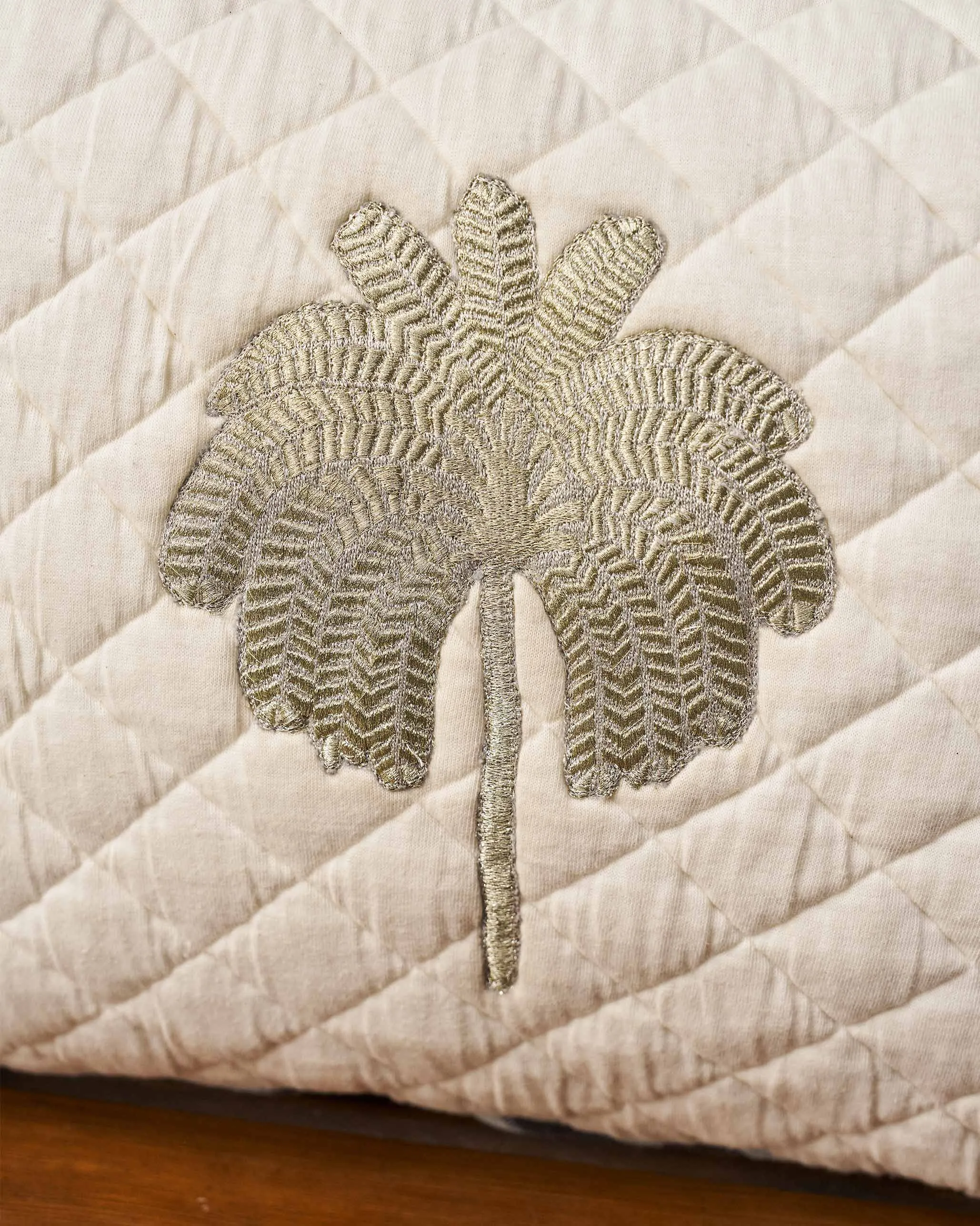 Quilted Palm Cushion Cover