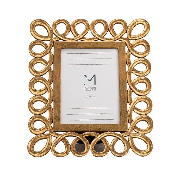 Radiant 5x7" Gold Spiral Photo Frame