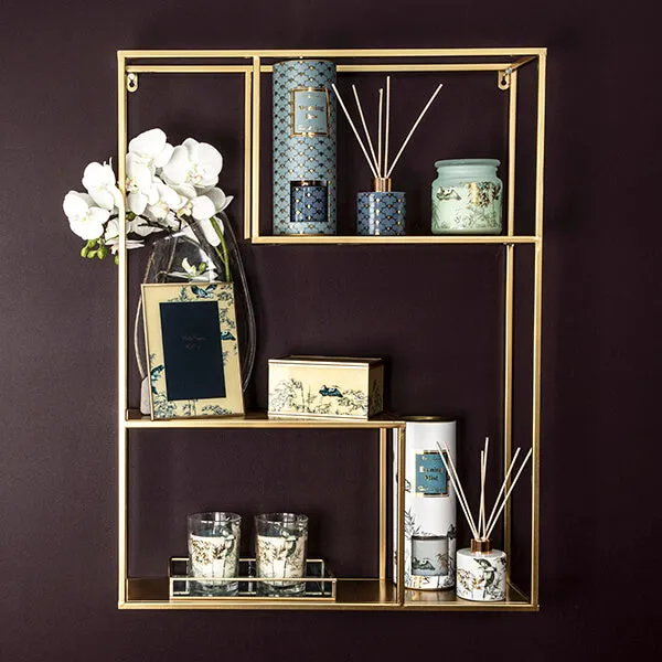 Radiant Gold Glass Jewellery Box Majestic Heron Design