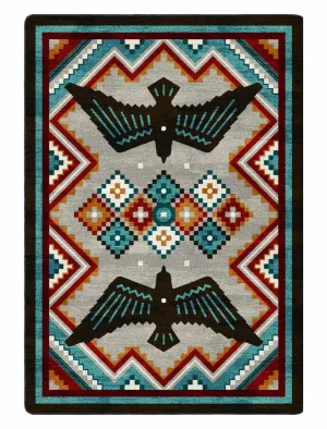 Raven Dance Colorful Southwestern Rugs sectional couch, U-shape sofa