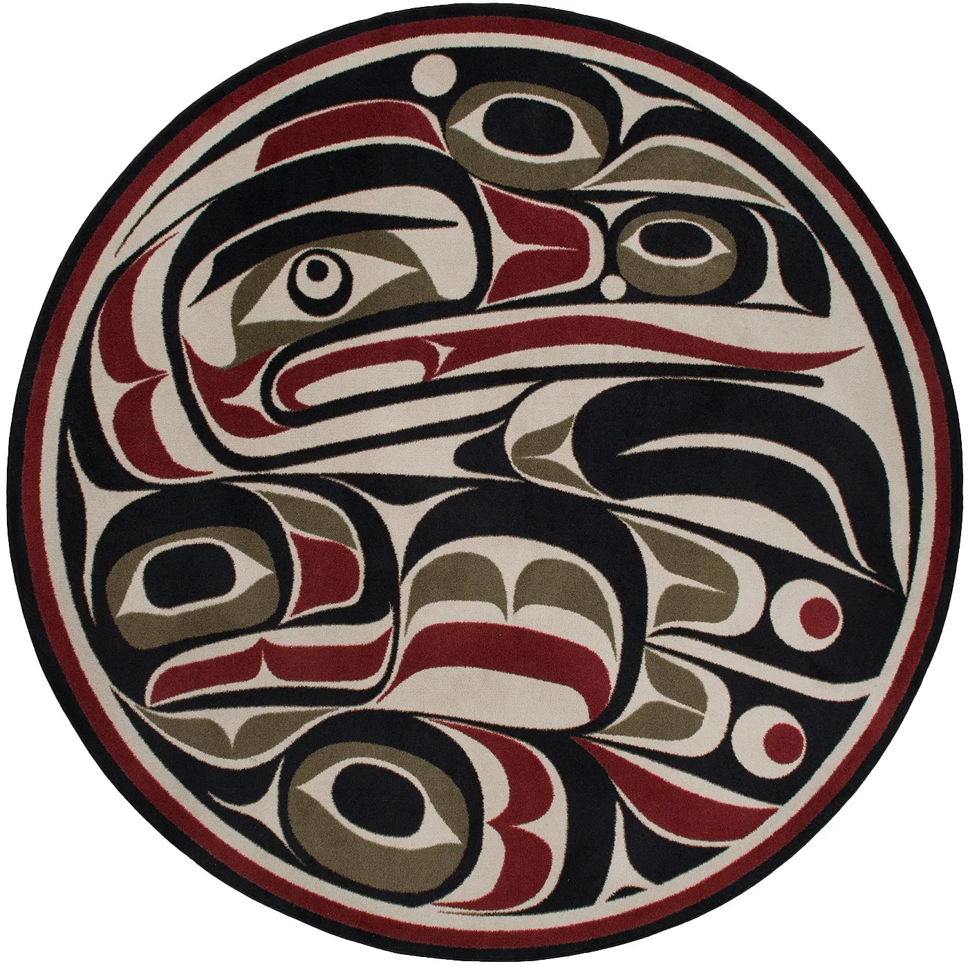 Raven Onyx 8' Round Area Rug serving tray, cheese board