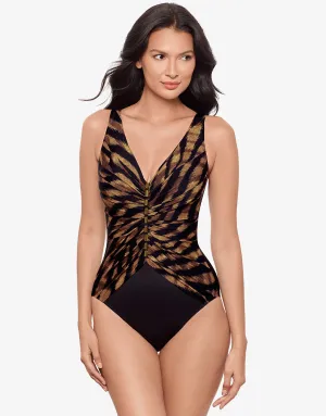 Raya De Safari Charmer Swimsuit - Black Brown