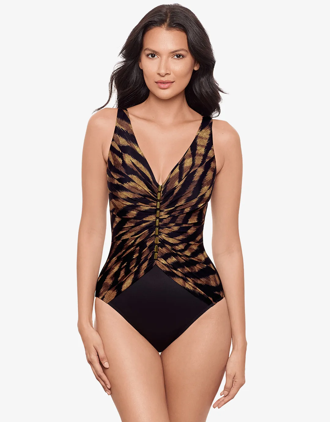 Raya De Safari Charmer Swimsuit - Black Brown