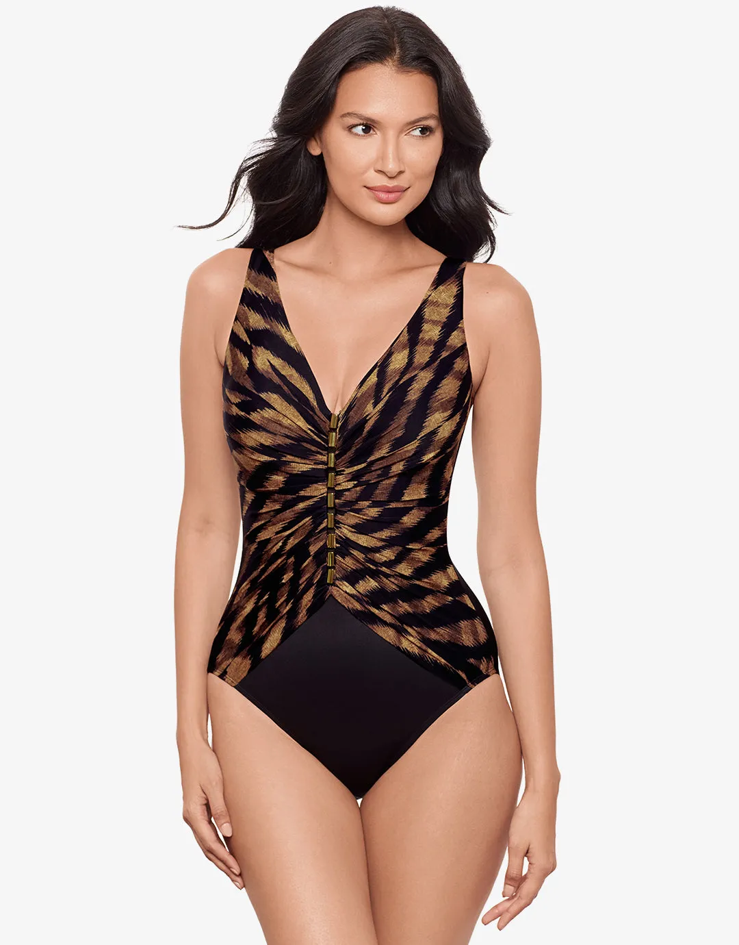 Raya De Safari Charmer Swimsuit - Black Brown