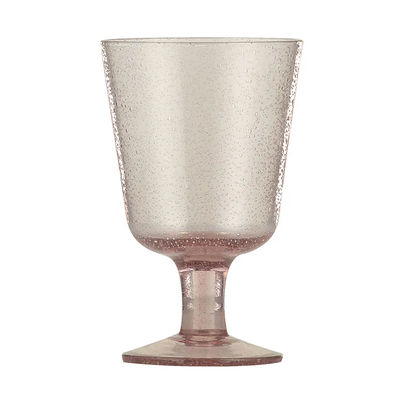 Recycled Set of 6 Wine Glasses, 250ml, Old Rose