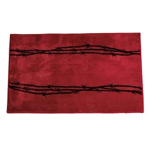 Red Barbed Wire Kitchen/Bath Rug sectional couch, U-shape sofa