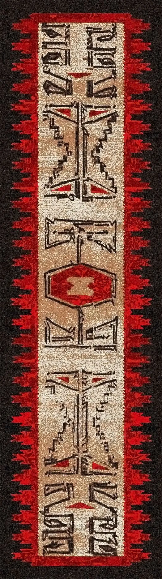 Red, Black & Beige Southwest Area Rugs