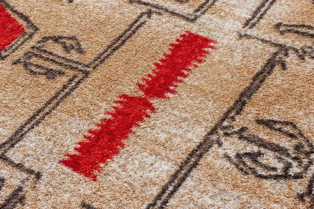 Red, Black & Beige Southwest Area Rugs