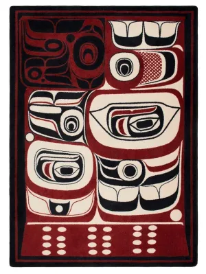 Red N' Black Design Area Rug 5' x 8' serving tray, cheese board