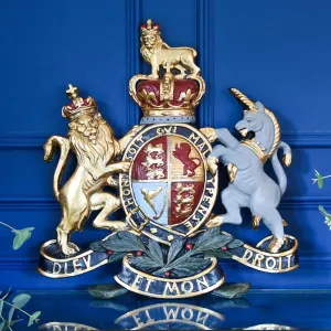 Regal Heritage: Antique Large Coat of Arms Wall Plaque kitchen essentials, utensils set