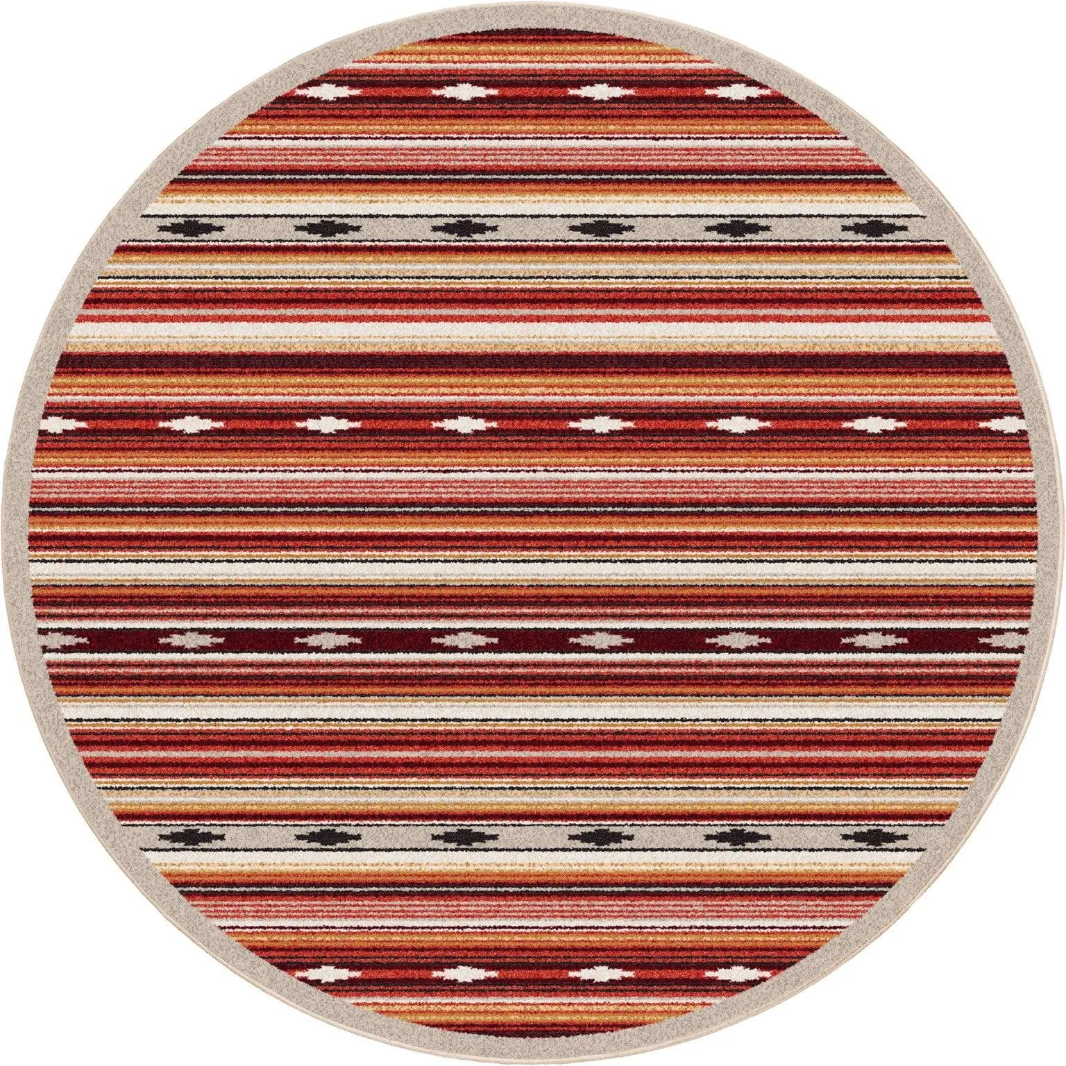 Remington Multi Red Stripe Area Rugs