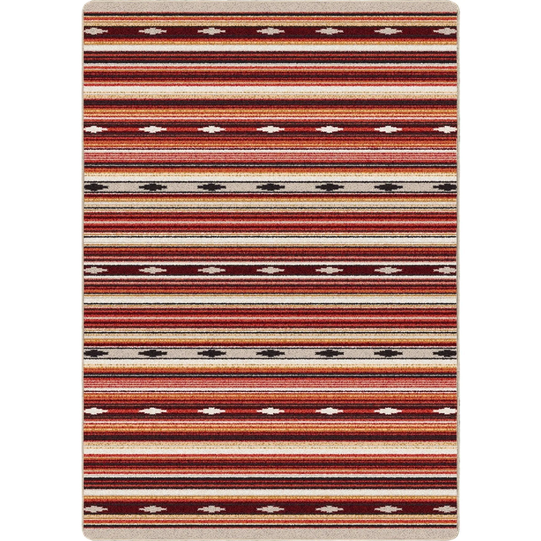 Remington Multi Red Stripe Area Rugs