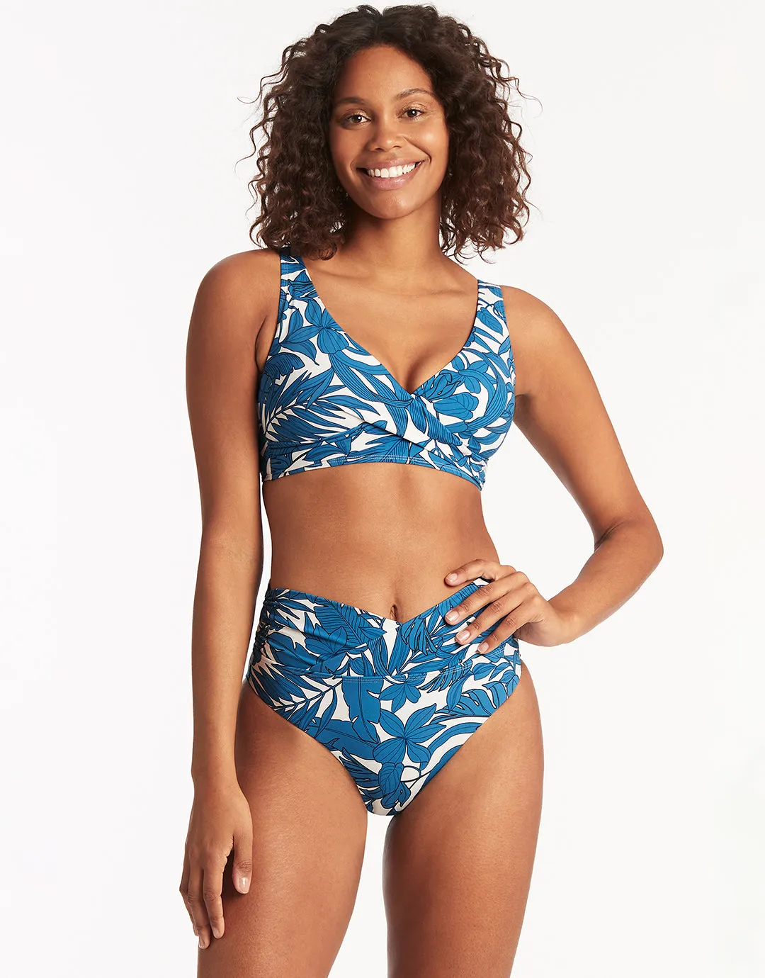 Retreat Wrap High Waist Bikini Pant - Lagoon
