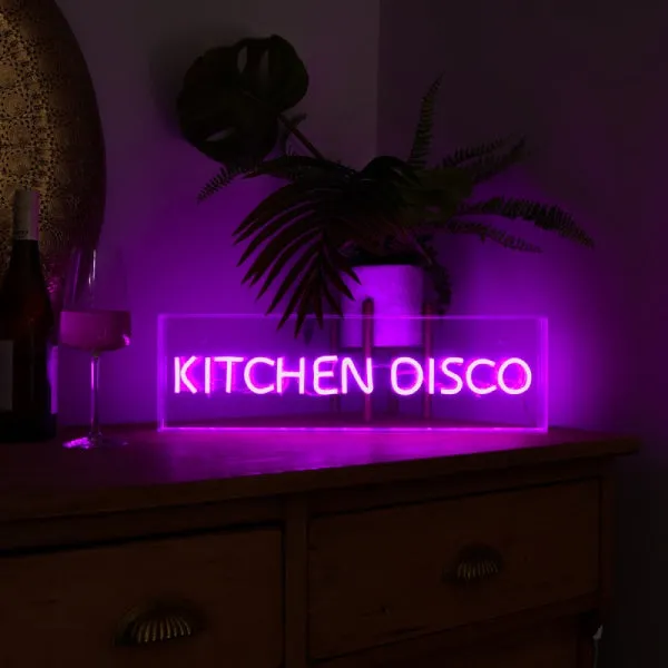 Retro Neon Sign Box- Kitchen Disco