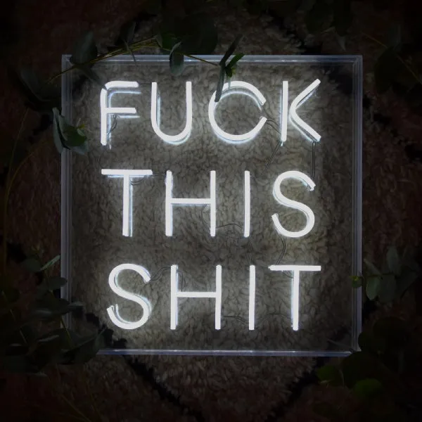 Retro Neon Sign- Fuck This Shit Light Box kitchen essentials, utensils set