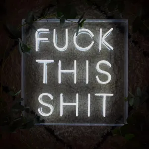 Retro Neon Sign- Fuck This Shit Light Box kitchen essentials, utensils set