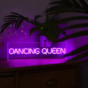 Retro Pink Neon Dancing Queen Sign kitchen essentials, utensils set