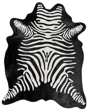 Reverse Printed Zebra Cowhide Rug fire pit, outdoor fire bowl