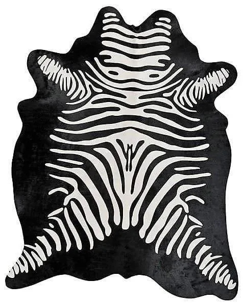 Reverse Printed Zebra Cowhide Rug fire pit, outdoor fire bowl