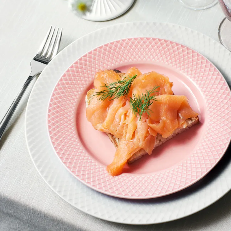 Rhombe Side Plate D21cm, Rose