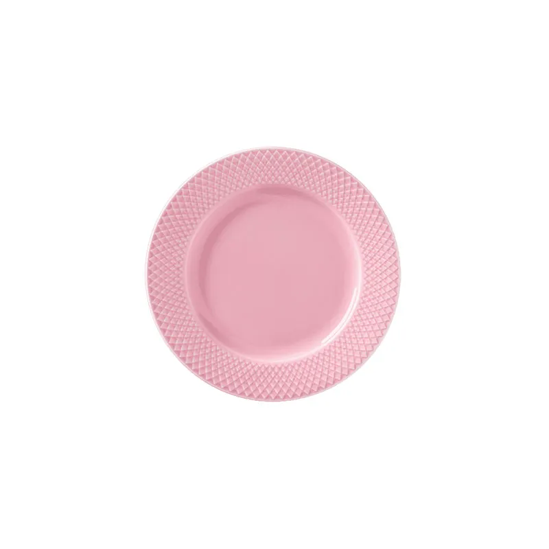 Rhombe Side Plate D21cm, Rose