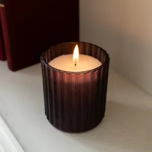 Ridged Glass Candle - Frosted Plum kitchen essentials, utensils set