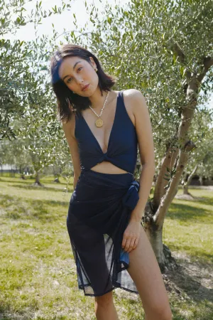 Riviera Mesh Sarong - Riad Navy