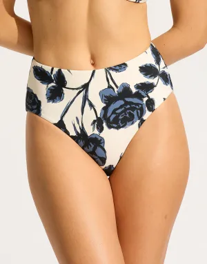 Rococo High Waist Bikini Pant - Black