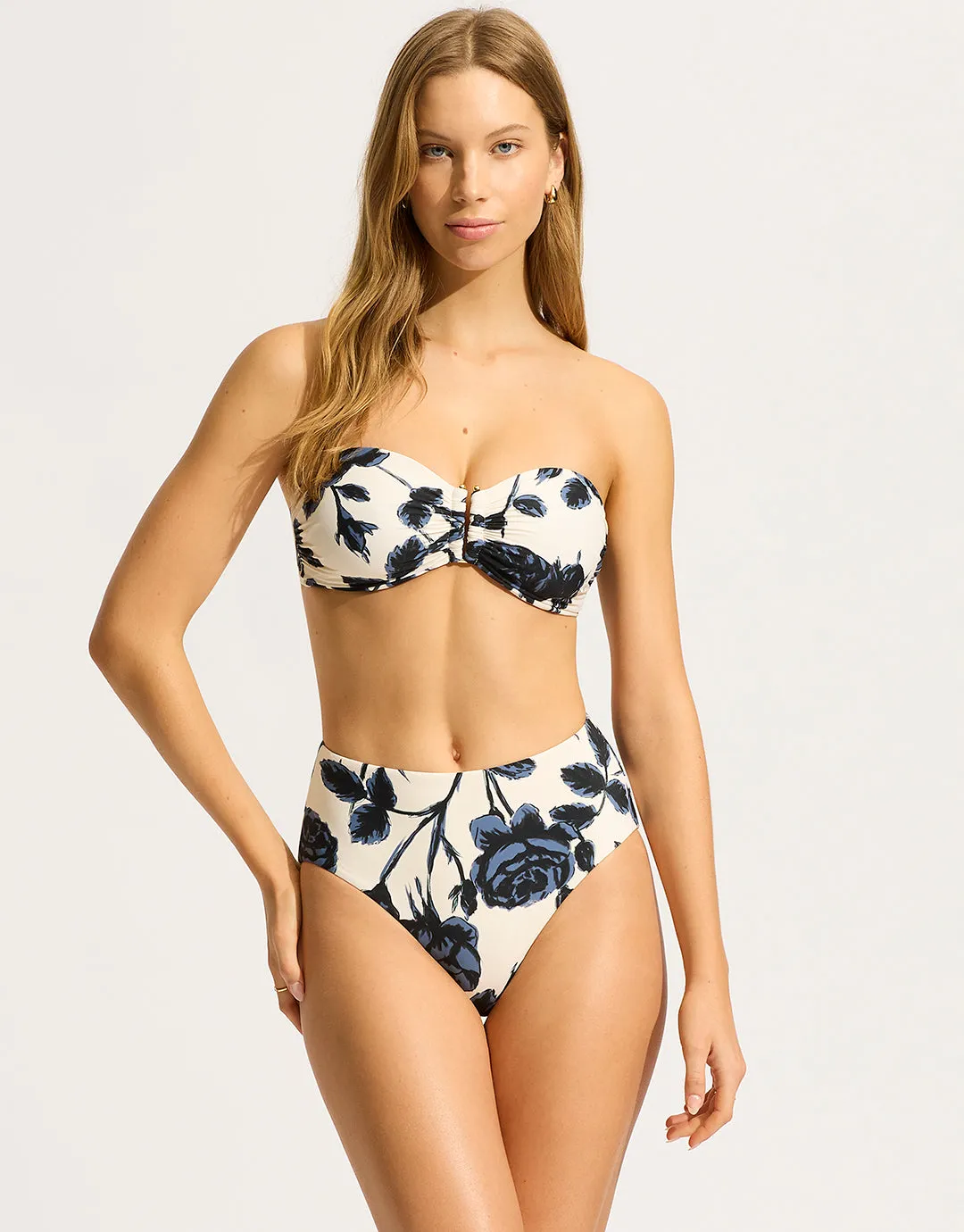 Rococo High Waist Bikini Pant - Black