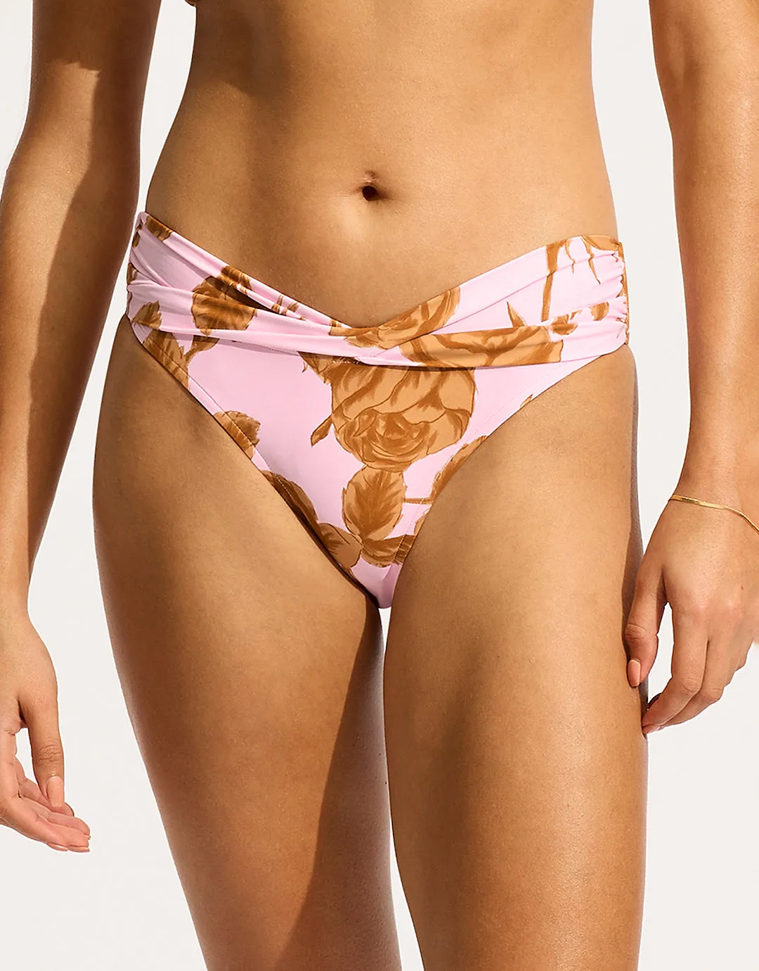 Rococo Twist Band Mini Hipster Bikini Pant - Blossom