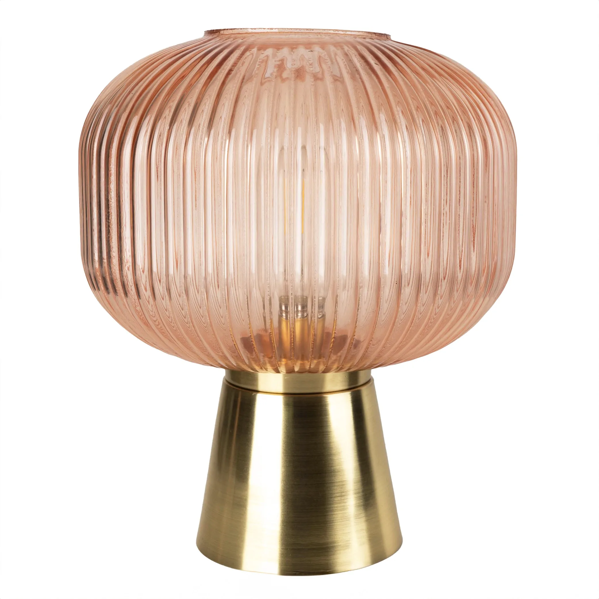 Round Ridge LED Amber Lamp