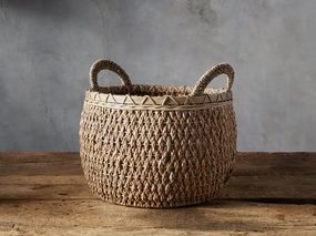 Round Entry Basket in Natural