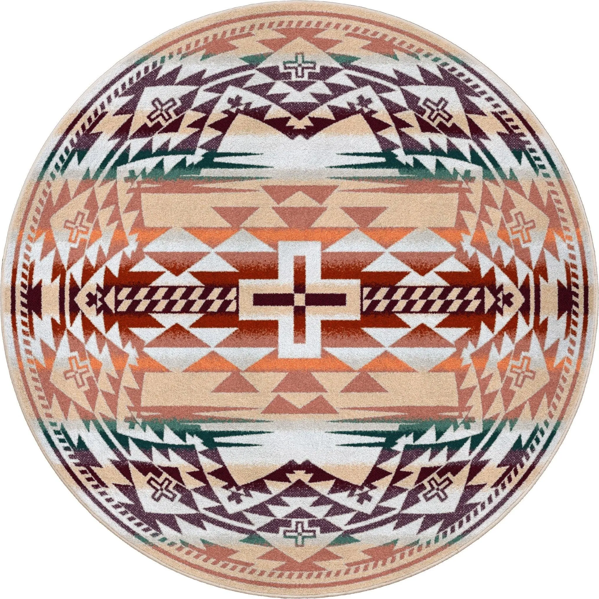 Rustic Cross Southwest Rugs - Clay
