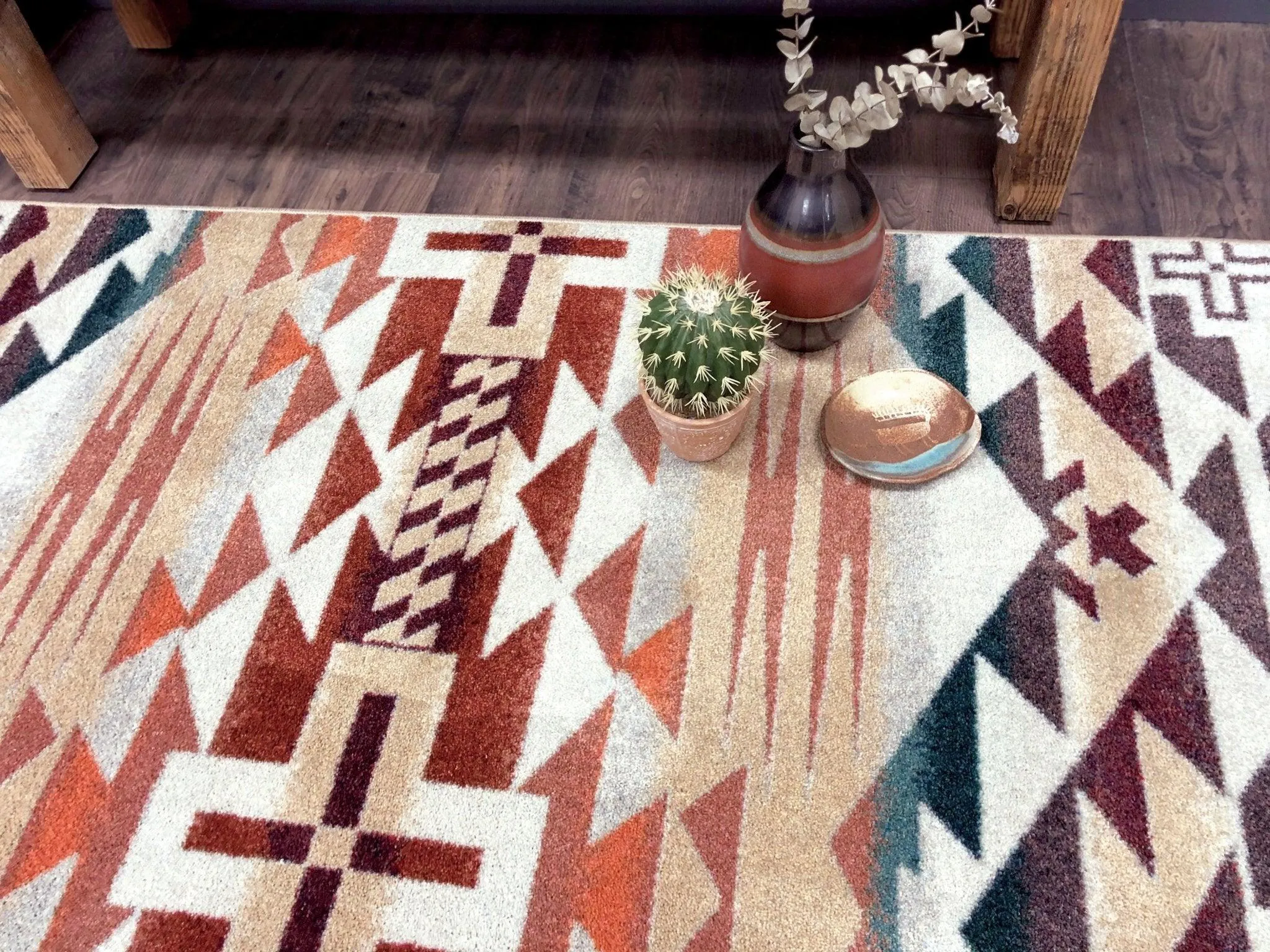 Rustic Cross Southwest Rugs - Clay