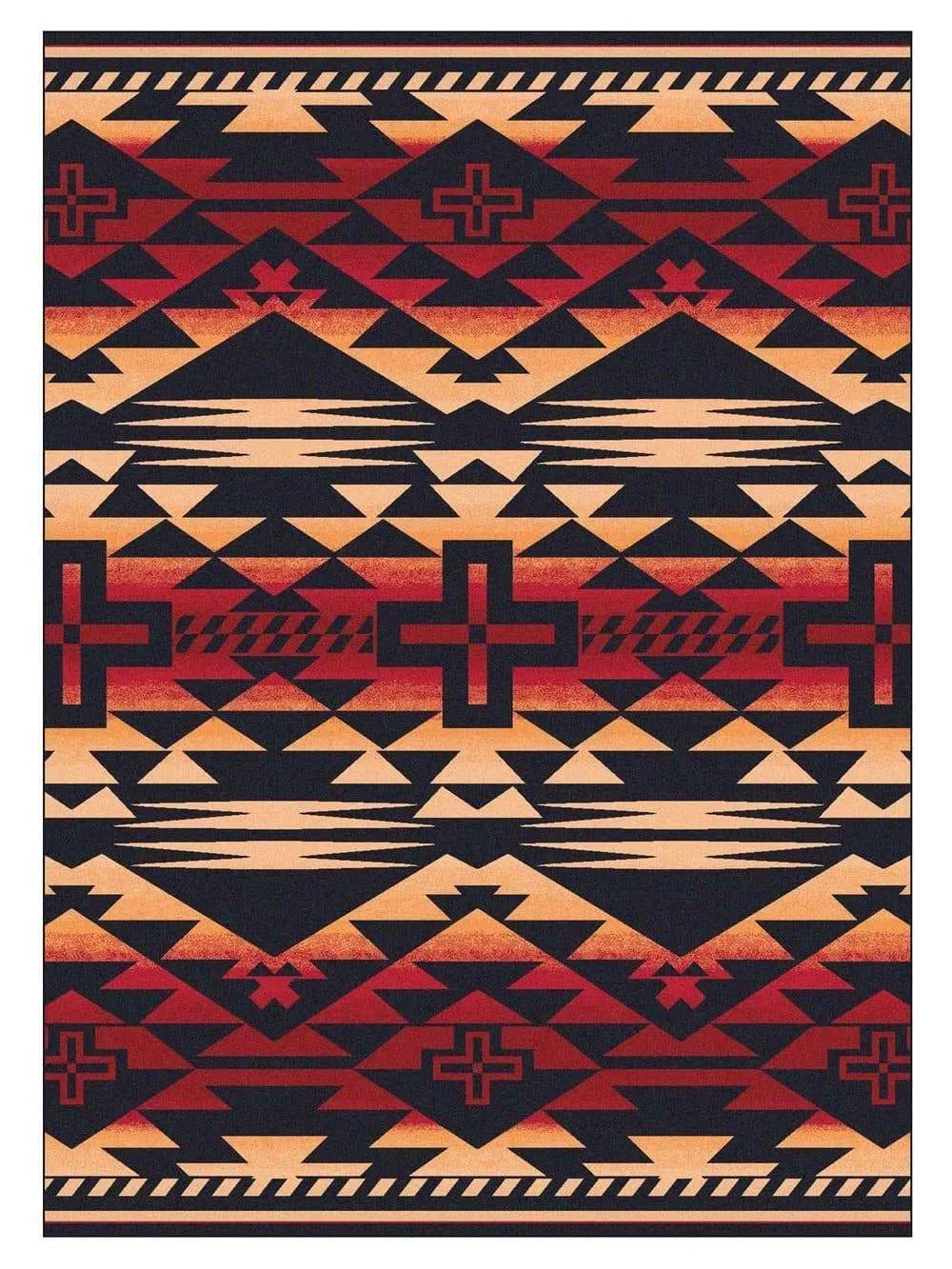Rustic Cross Southwest Rugs in Several Colors