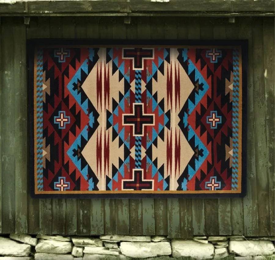Rustic Cross Southwest Rugs in Several Colors