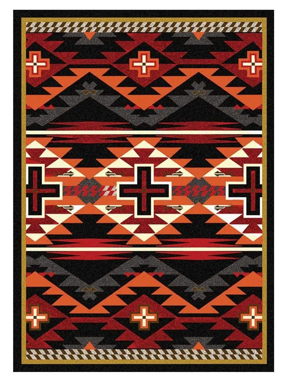 Rustic Cross Southwest Rugs in Several Colors