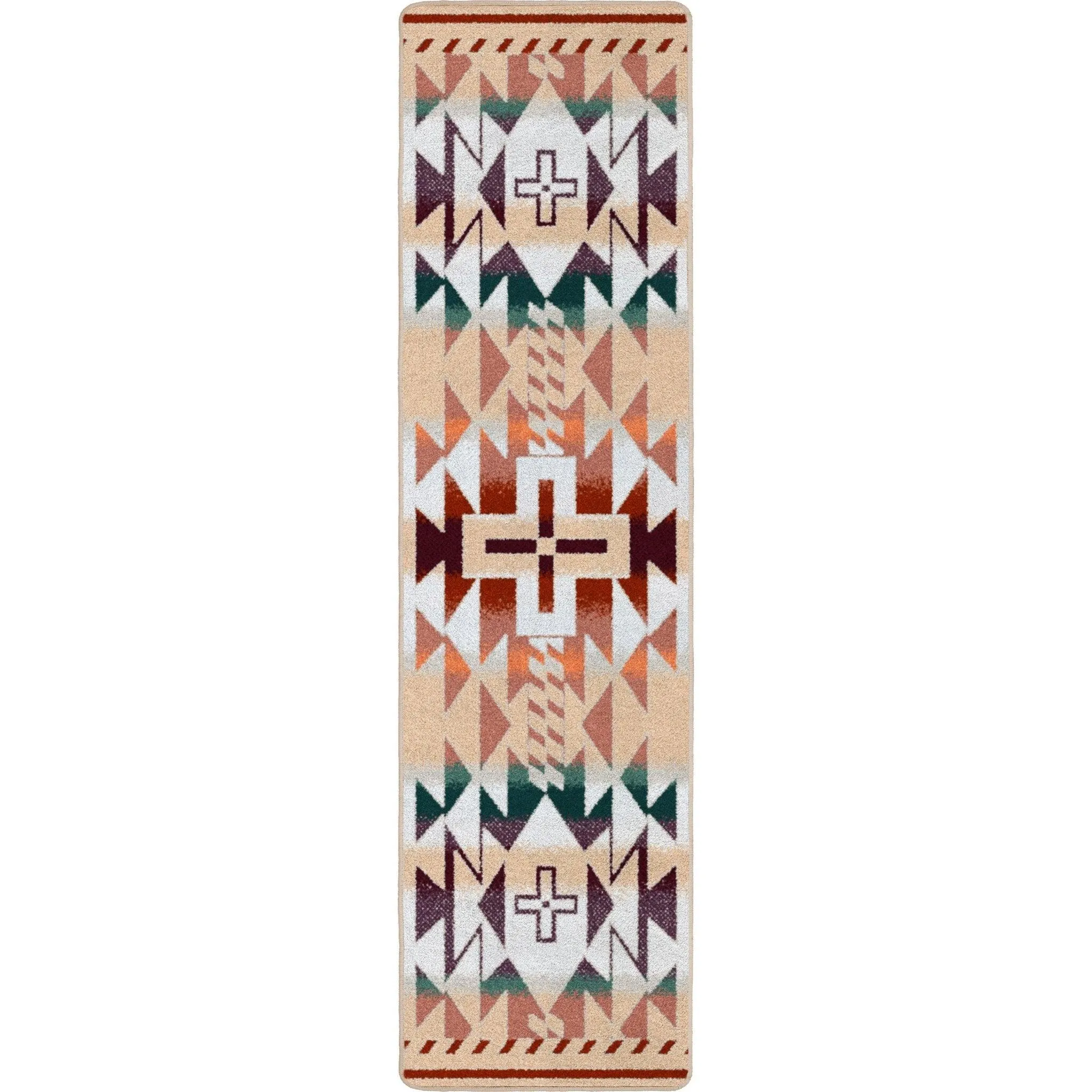 Rustic Cross Southwestern Floor Runner folding guest bed, rollaway bed
