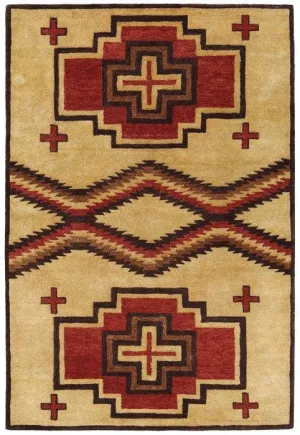 San Miguel Hand Tufted Rugs - Tan sectional couch, U-shape sofa