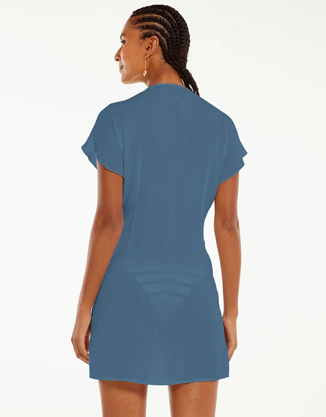 Sasha Short Cover Up - Blue Grey