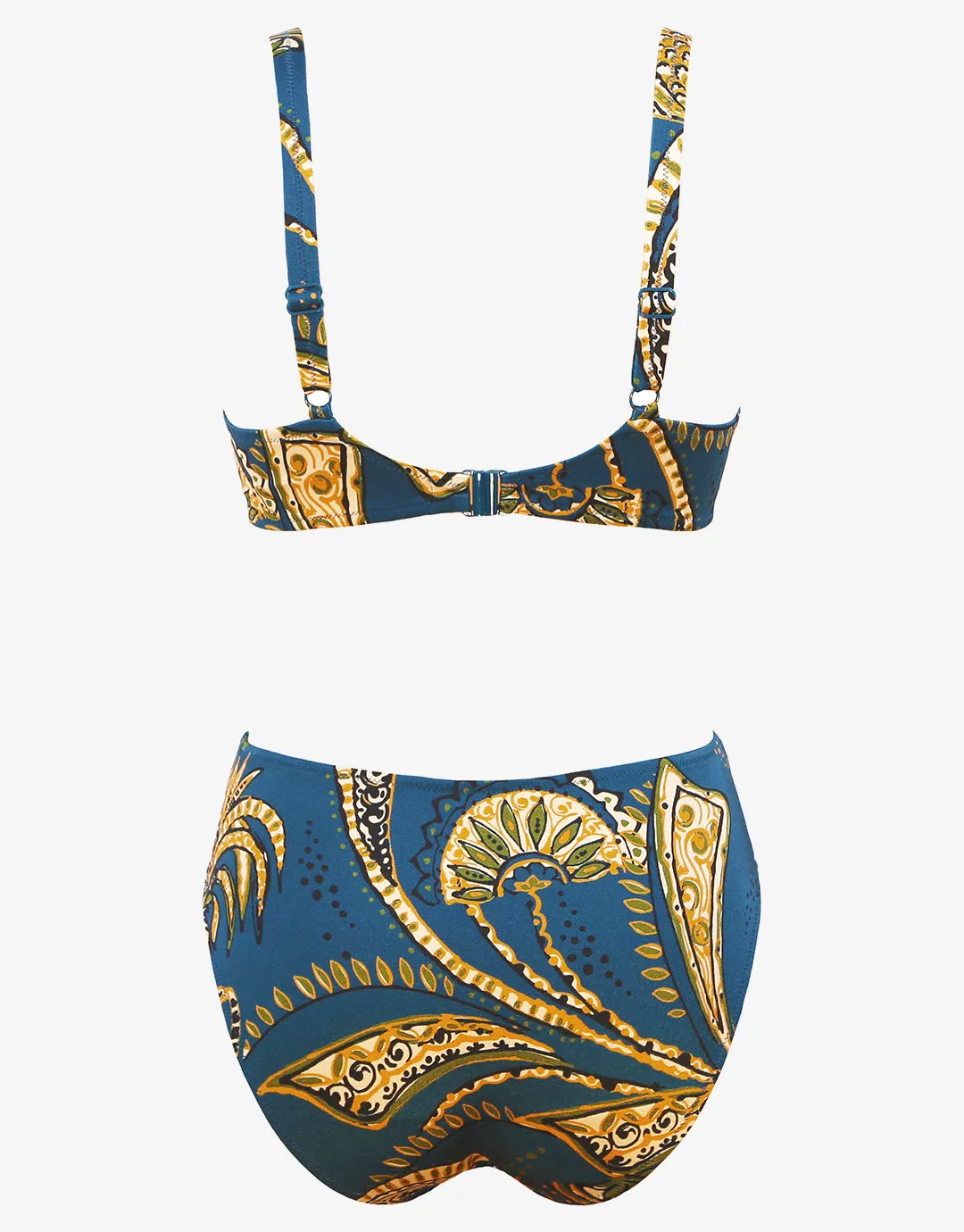 Satin Fruits Underwired Bikini Set - Ocean Pineapple