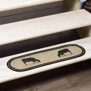 Sawyer Mill Charcoal Cow Jute Stair Tread cabinet dresser, storage shelf