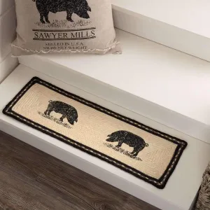Sawyer Mill Charcoal Pig Jute Stair Tread cabinet dresser, storage shelf